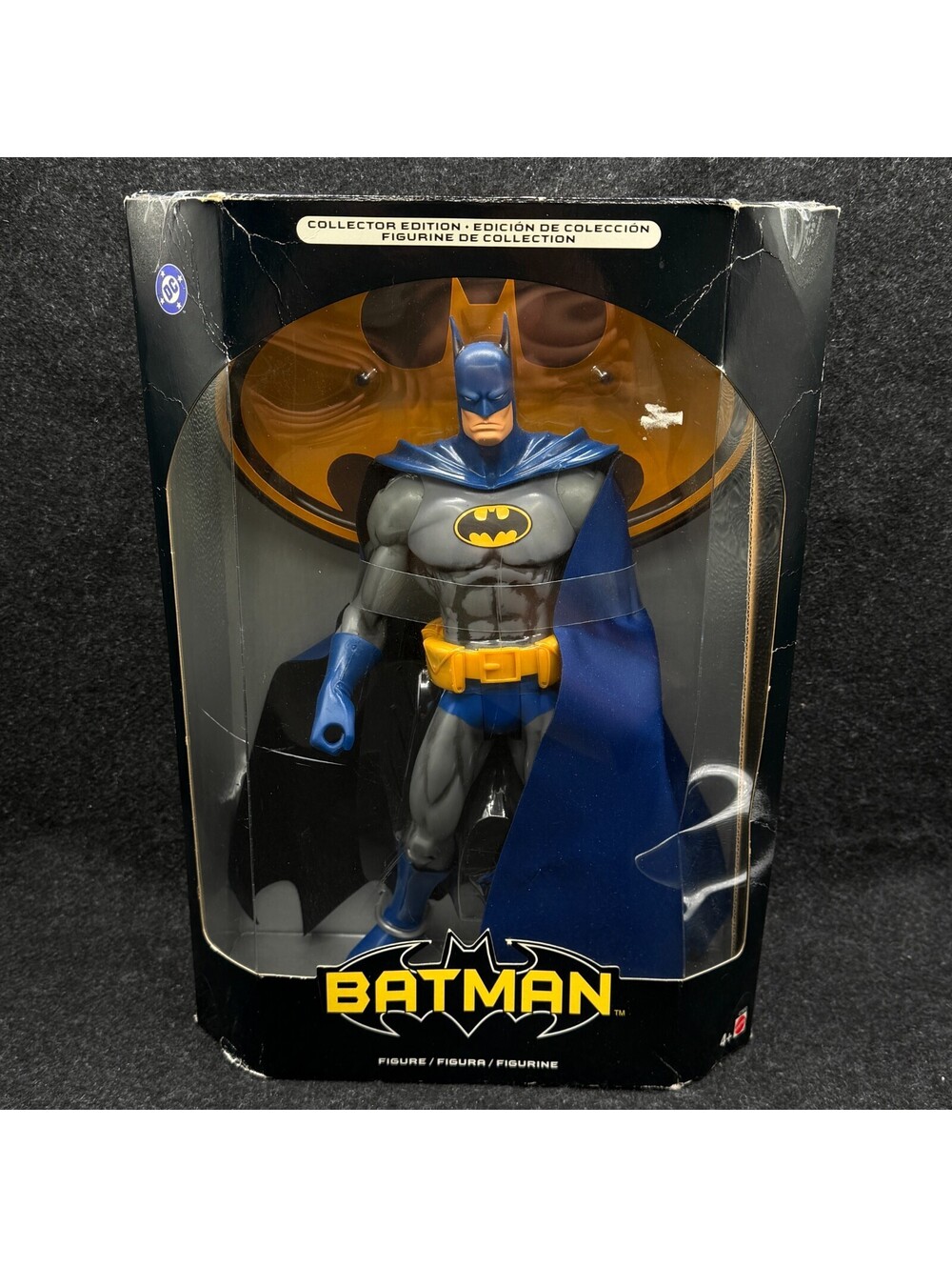 2004 Mattel 12" Batman Collector Edition Figure with Oval Stand (The Bat Signal)